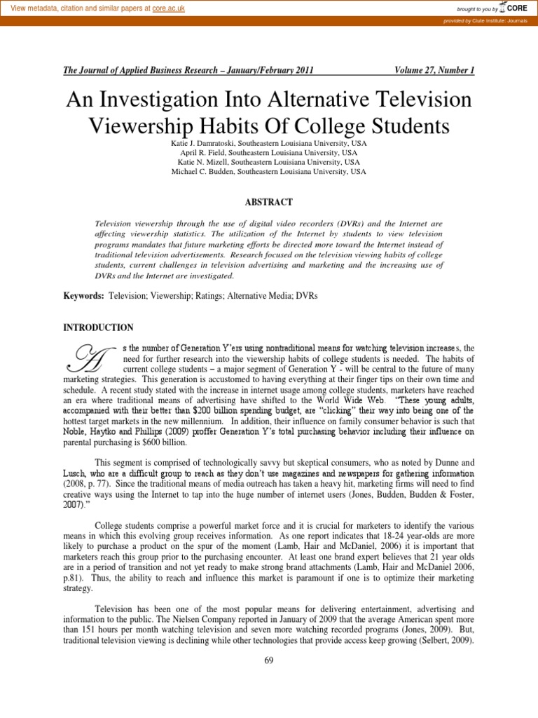 An Investigation Into Alternative Television | PDF | Advertising ...
