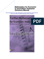 Further Mathematics For Economic Analysis 2nd Edition Sydsaeter Solutions Manual