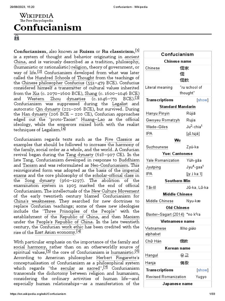 Confucianism Pdf Confucianism China