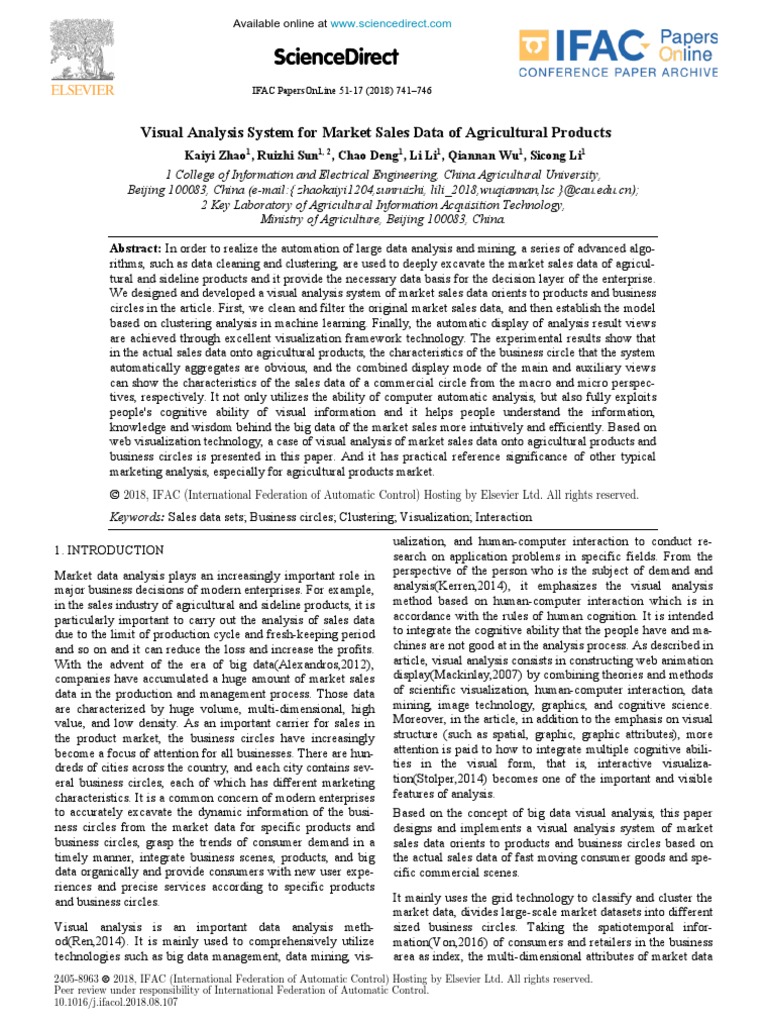 Visual Analysis System For Market Sales Data of Agricultural Products ...