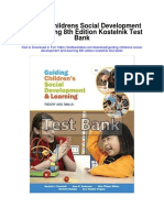 Guiding Childrens Social Development and Learning 8th Edition Kostelnik Test Bank