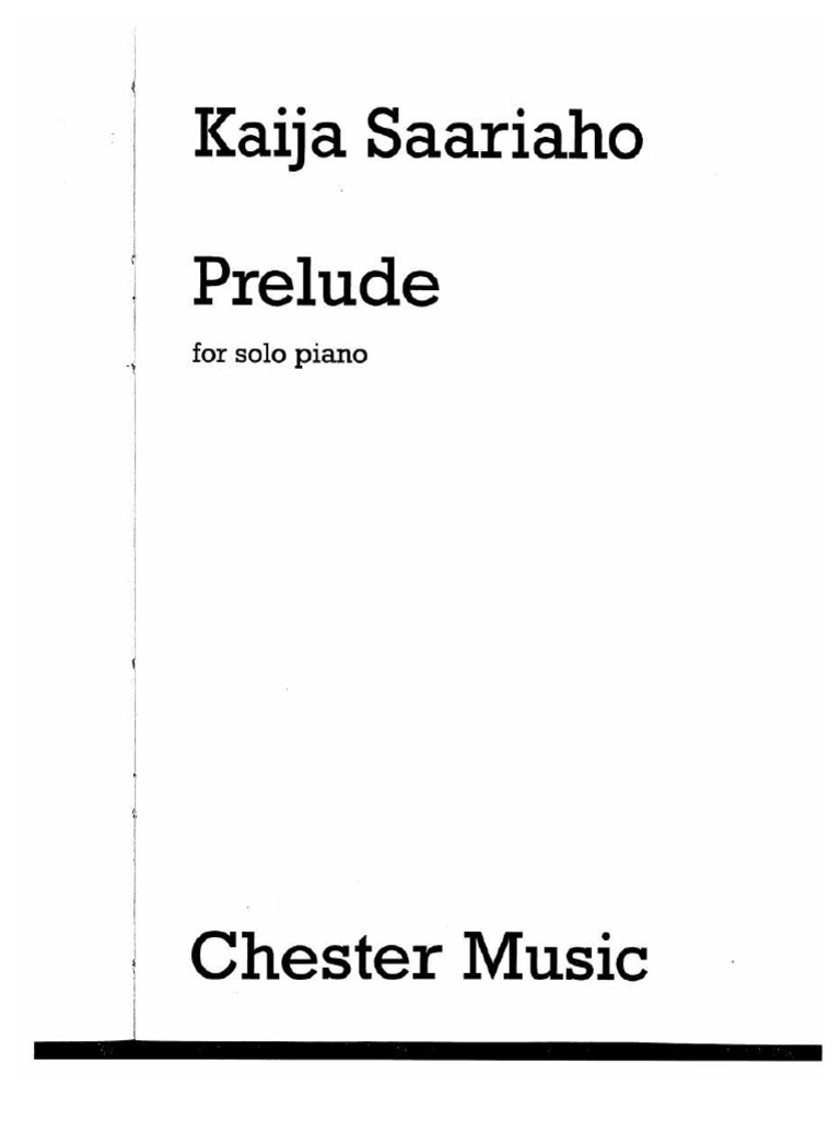 Saariaho Prelude | PDF