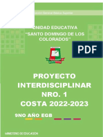 Proyecto Interdisciplinar NRO. 1 COSTA 2022-2023: Unidad Educativa "Santo Domingo de Los Colorados"