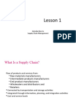 Lesson 1 Supply Chain Management Introduction