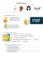 Examen de Ingles 2do Trimestre