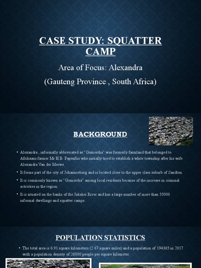 Alexandra Squatter Camp Case Study | PDF