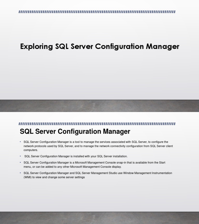 Exploring SQLServer Configuration Manager | PDF