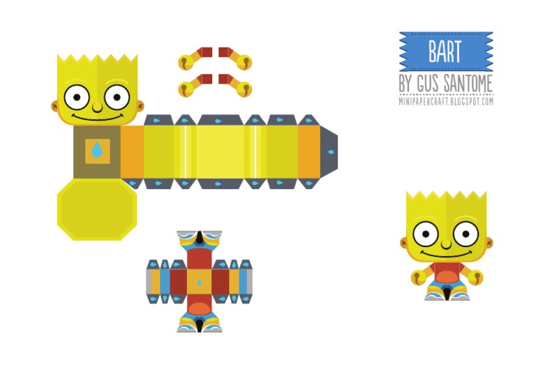 Bart Simpson MiniPapercraft by Gus Santome | PDF