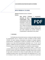 Nota Técnica N. TC 3-2023 Consolidada - Licitações Pneus e Câmaras