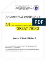 Commercial Cooking Week 3
