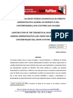 Vista Do Evolução Das Bases Teórico-Dogmáticas Do Direito Administrativo Alemão