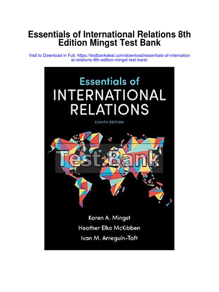 Essentials of International Relations 8th Edition Mingst Test Bank