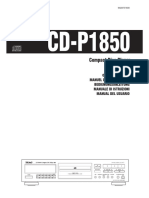 Compact Disc Player: Owner'S Manual Manuel Du Proprietaire Bedienungsanleitung Manuale Di Istruzioni Manual Del Usuario