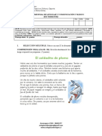 Evaluación de Lenguaje 1° 1ER TRIMESTRE