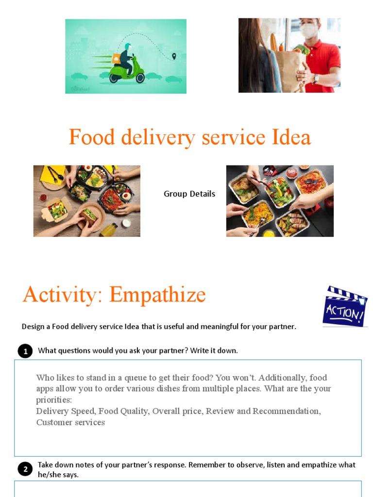 Innovative Food Delivery Service Ideas | PDF | Smartphone | Behavior