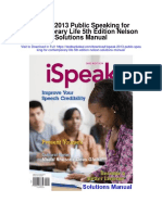 Ispeak 2013 Public Speaking For Contemporary Life 5th Edition Nelson Solutions Manual
