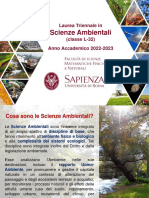 Presentazione Cds Scienze Ambientali 2022-2023