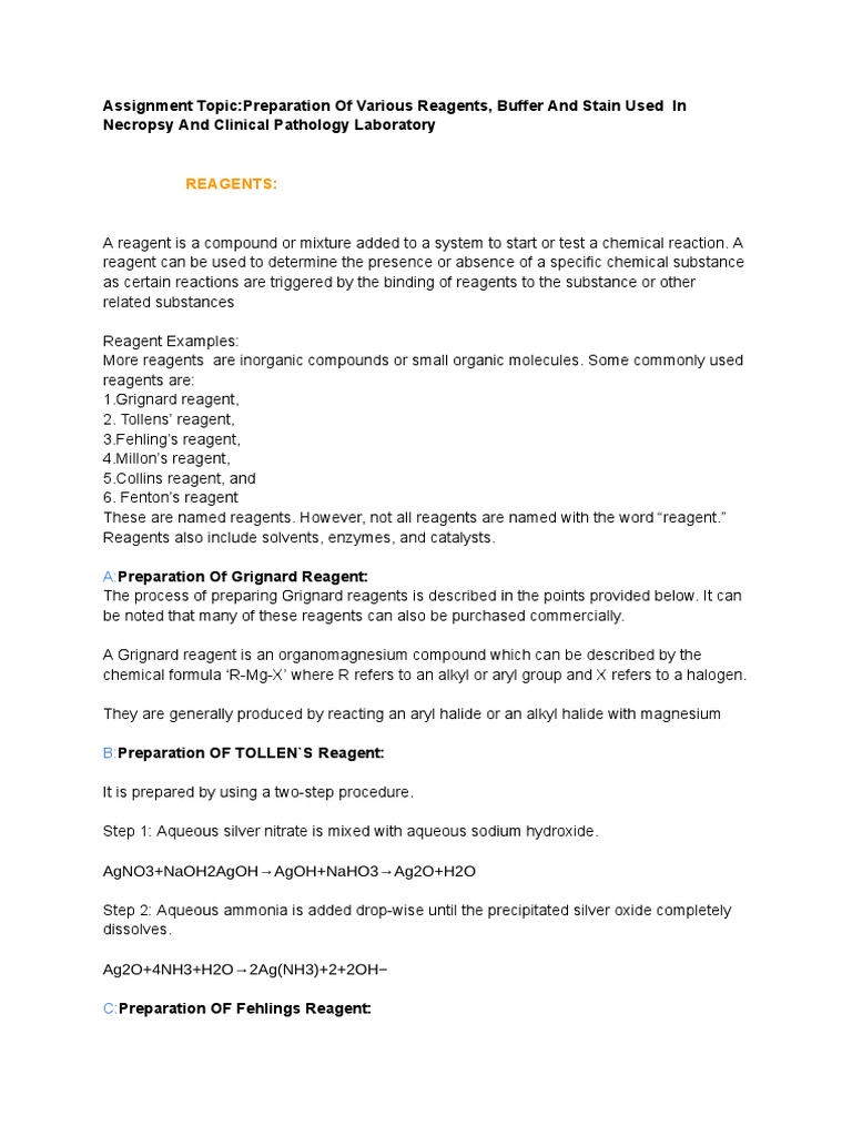 Buffer Solutions .Docx 1 PDF Staining Buffer Solution