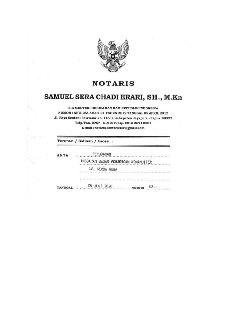 Akta Notaris | PDF