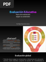 Tipos de Evaluación: Global y Parcial | PDF | Evaluación | Cognición