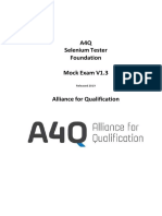 A4Q Selenium-Tester-Foundation Mock-Exam EN v1.3