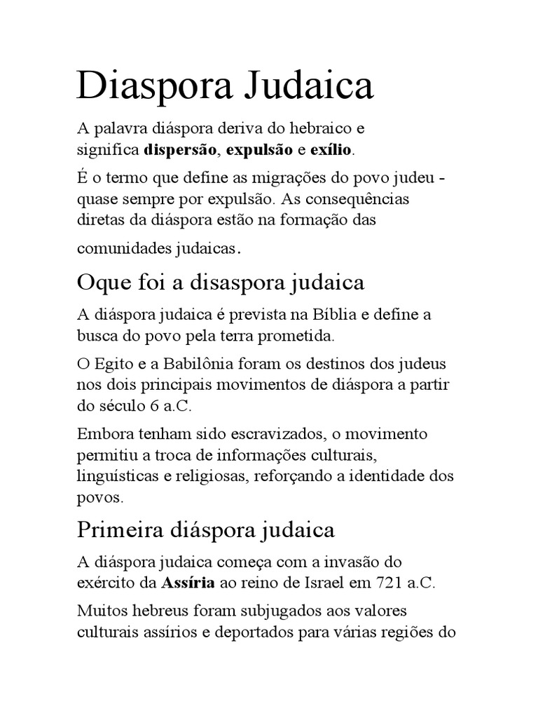 Diaspora Judaica | PDF