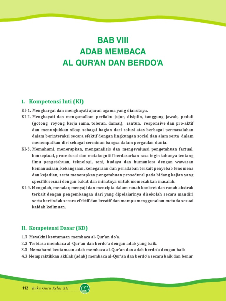 Adab Membaca Al-Qur'an dan Berdoa | PDF
