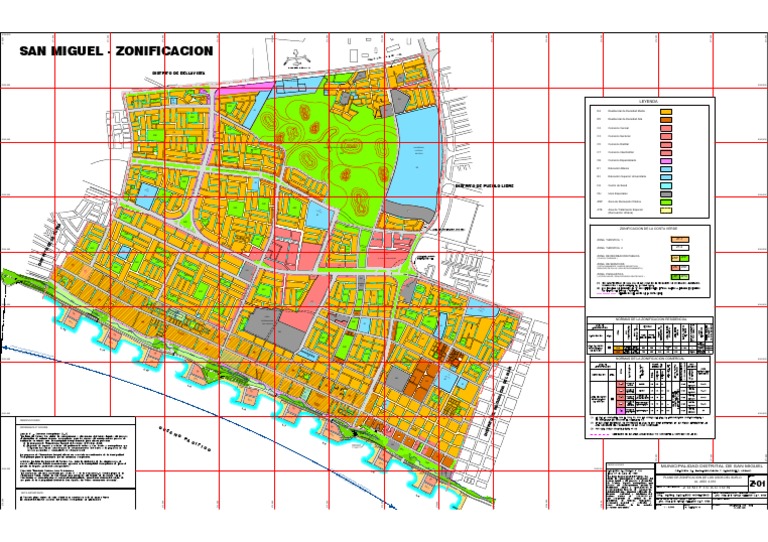 Planos De Plano De Zonificacion Del Distrito De San Miguel Lima Peru ...