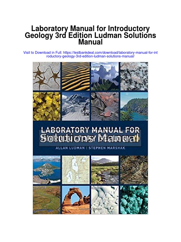Laboratory Manual For Introductory Geology 3rd Edition Ludman Solutions