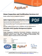 Q151 Final Certificate Qatar Engineering and Construction Company