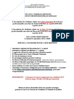 Pièces À Fournir Licence Prof Initiale 2022-2023