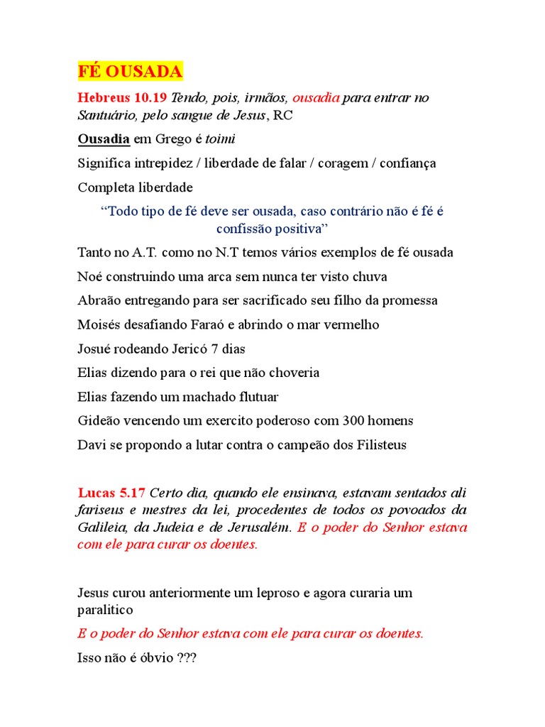 Fé Ousada Pdf Religião E Espiritualidade