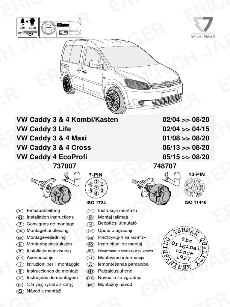 VW Caddy 3 Combi Life Maxi Cross Caddy 4 Combi Maxi Cross EcoProfi
