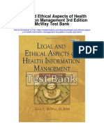 Legal and Ethical Aspects of Health Information Management 3rd Edition Mcway Test Bank