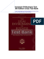 Legal Environment of Business Text and Cases 8th Edition Cross Test Bank