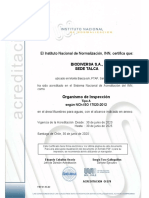 Organismo de Inspeccion Segun NCH 17020