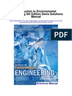 Introduction to Environmental Engineering 5th Edition Davis Solutions Manual