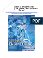 Introduction To Environmental Engineering 5th Edition Davis Solutions Manual