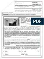 Evaluación 3 - Comprensión de Texto Litearios y No Literarios. (Adaptada)