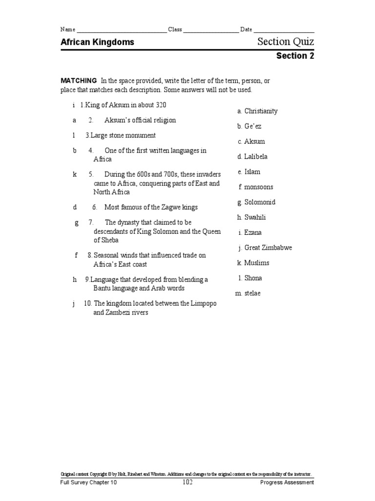 Sec 2 - Trading States of East Africa | PDF | Africa
