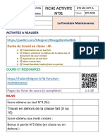 01 La Fonction Maintenance Fiche Activite