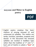 Rhythm and Meter in English Poetry