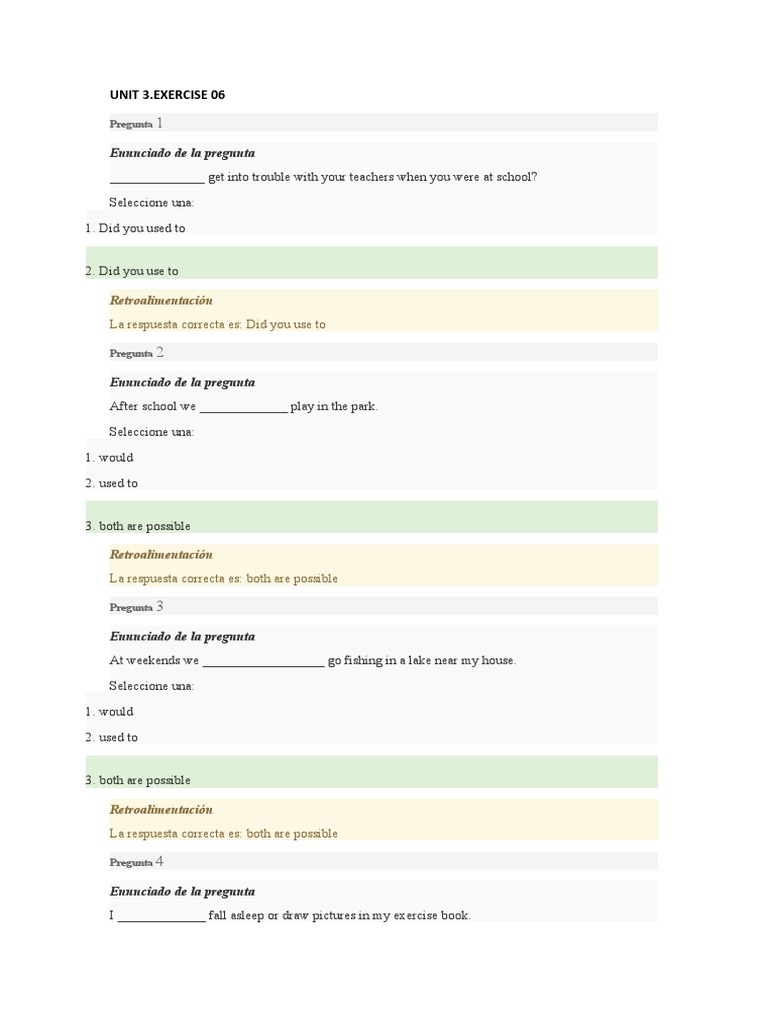 Exercise 06 - Unit 3 | PDF