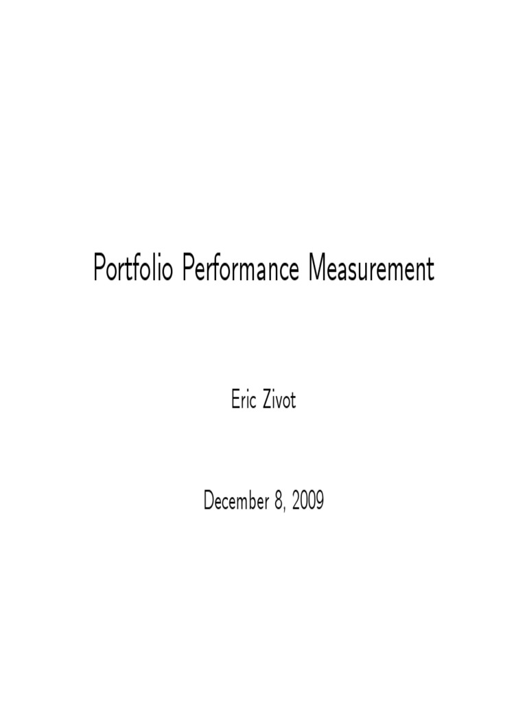 Performance Slides Pdf Stock Market Index Capital Asset Pricing Model
