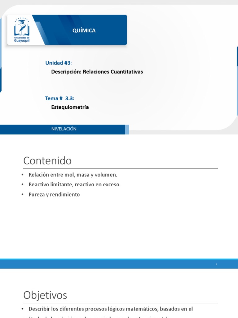 Unidad 3 2 clase 2 75 pdf estequiometr a mole unidad 