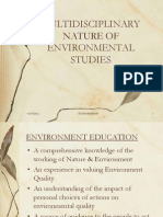 Multidisciplinary Nature of Environmental Studies