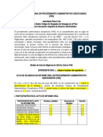 Acta de Diligencia de Informe Oral en Pad