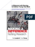 Making A Difference With Nursing Research 1st Edition Young Test Bank