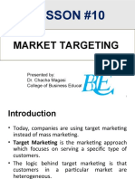 Lesson 09 - Market Targeting