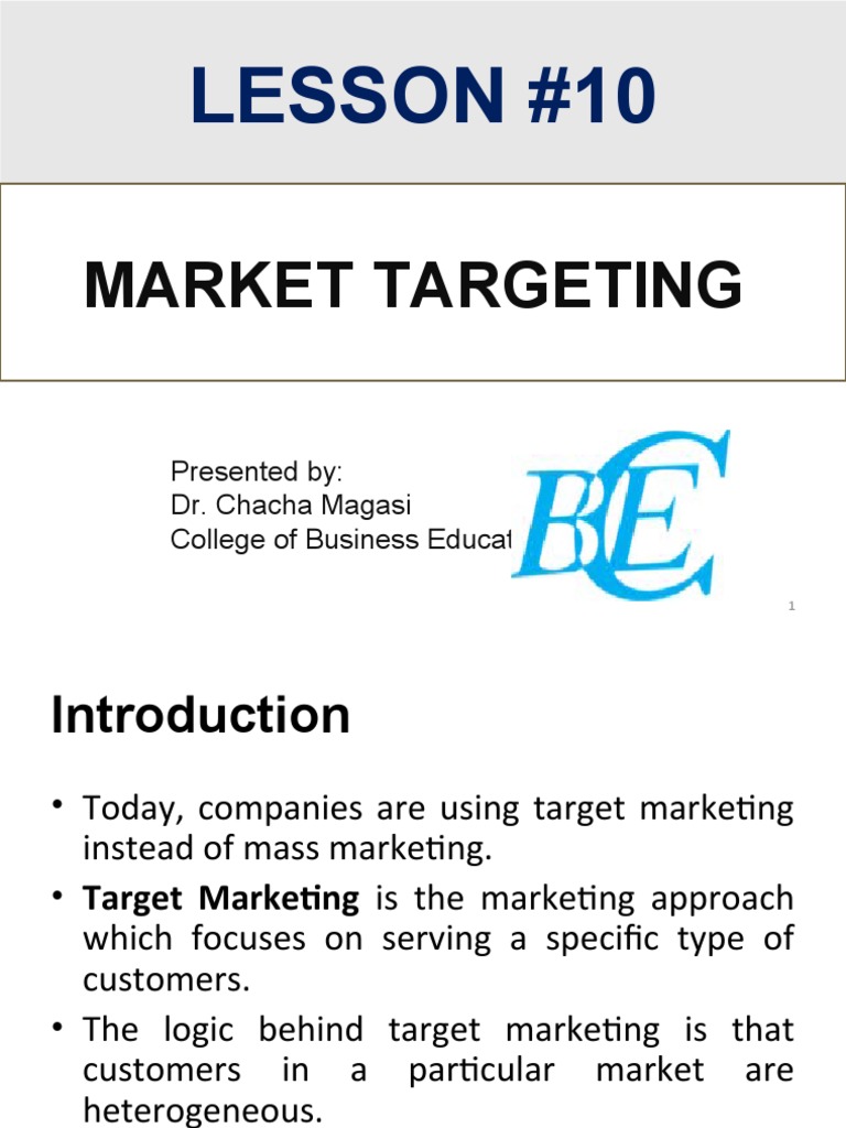 Market Targeting Strategies Explained | PDF | Marketing | Market ...